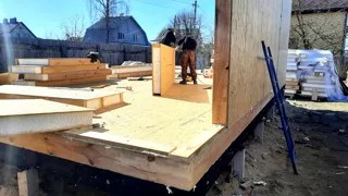 Haus nach Projekt „Dorofejewo“, Kovrov: Wandmontage