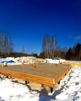 Haus nach Projekt „Sawuschka“, Dorf Khorlovo: SIP-Boden auf Höhe 0
