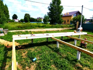 Haus 145 m² nach individuellem Projekt, Siedlung Volga: Fundament und Grundrahmen