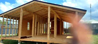 House based on the “Barnhouse 76.1” design, Zaporozhskoe settlement: completed house