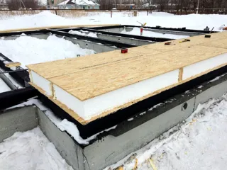 Haus nach Projekt „Jessentuki 7.5x7.5“, Dorf Lopatino: SIP-Boden auf Höhe 0