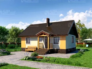 68,4 m² ev, “Almaz” projesi, Gavshino köyü: proje görselleştirmesi