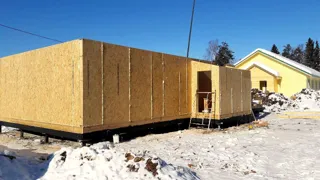 Haus nach Projekt „Minihotel“, Gebiet Iwanowo: Wandmontage