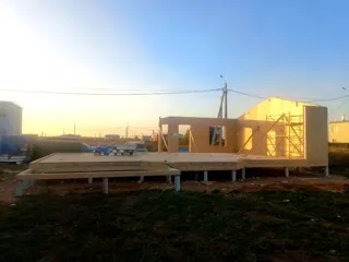 Haus 143 m² nach Projekt „Wuokatti“, Gebiet Kostroma: SIP-Boden auf Höhe 0