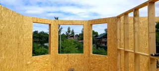 Haus 123,5 m² nach individuellem Projekt, Furmanov: Wandmontage