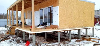 Haus nach Projekt „Mistika - K2.8“, Strunino: Fassadenverkleidung