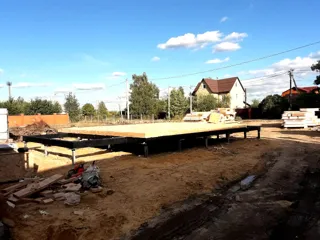 Haus nach Projekt „Majak“, Dorf Verkhnee Myachkovo: SIP-Boden auf Höhe 0