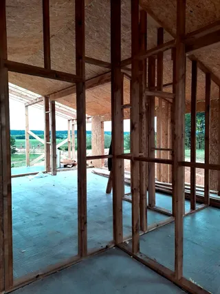 Haus 100 m², Projekt „Barnhouse 76.1“, Dorf Izbizhe: Innenwände