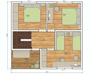 Haus nach Projekt „Vilnius“, Dorf Chernukha: Projektgrundriss
