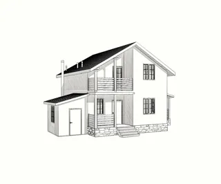 Haus nach Projekt „Majak“, Region Twer: Projektvisualisierung