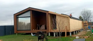 Özel projeli ek bina, Zverintsy köyü: tamamlanmış yapı