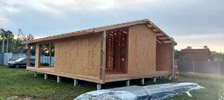 House based on the “Barnhouse 76.1” design, Zaporozhskoe settlement: completed house