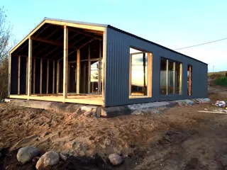 Haus nach Projekt „Barnhouse 76.1“, Dorf Zolotoruche: Fertiges Haus