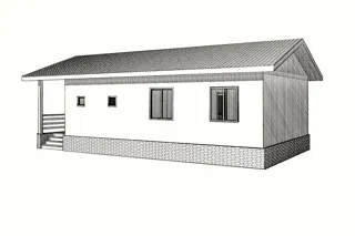 Haus 75 m² nach individuellem Projekt, Siedlung Mikhaylovka: Projektvisualisierung