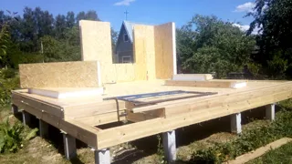 Haus 86 m² nach Projekt „Solo“, Dorf Bogorodskoe: Fundament und Grundrahmen