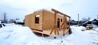 Haus 63,3 m² nach individuellem Projekt, Dorf Ignatovskoe: Wandmontage