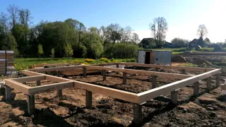 Haus 112,5 m² nach Projekt „Kostroma“, Dorf Nastasino: Fundament und Grundrahmen