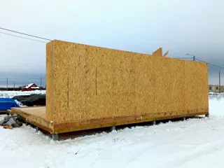 Haus nach Projekt „Galaktika - 76.65“, Kostroma: Wandmontage