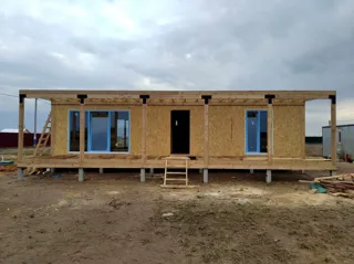 Haus nach Projekt „Mistika - K2.5“, Dorf Zdekhovo: Wandmontage