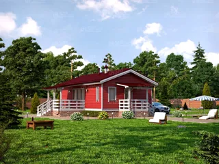 Haus 70 m², Projekt „Finnisch 70“, Siedlung Kolobovo: Projektvisualisierung