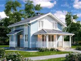 Haus nach Projekt „Jessentuki 7.5x7.5“, Dorf Rastunovo: Projektvisualisierung