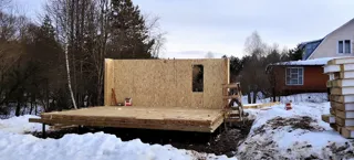 Haus nach Projekt „N4O-36“, Region Kaluga: SIP-Boden auf Höhe 0