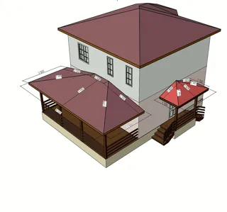 Haus 123,5 m² nach individuellem Projekt, Furmanov: Projektvisualisierung