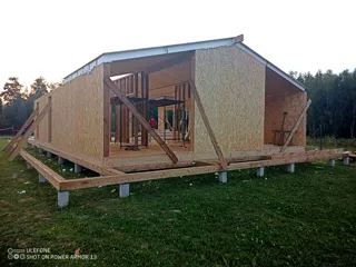 Haus nach Projekt „Barnhouse 110“, Dorf Ivantsevo: Wandmontage