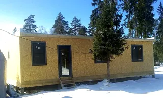 Haus nach Projekt „Mistika - E2.8“, Cottage-Siedlung „Borissowka“: fertiges Gebäude