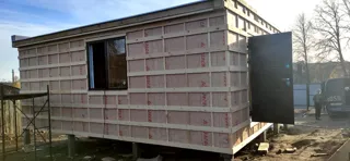 Haus 54 m² nach Projekt „N4O-54“, Dorf Lezhnevo: Fassadenverkleidung