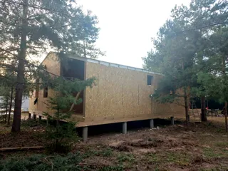Datscha nach Projekt „Barnhouse 76.1“, Gebiet Wladimir: Wandmontage