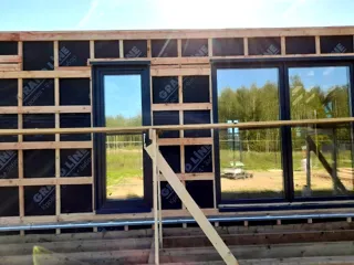 Haus nach Projekt „Barnhouse 110“, Dorf Ivantsevo: Fassadenverkleidung