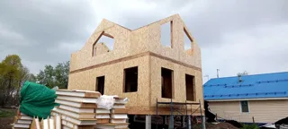 Haus nach Projekt „Dorofejewo“, Gebiet Nischni Nowgorod: Wandmontage