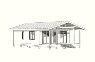 Custom-design house, Nastasino village: project rendering