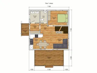 House based on the “Dilizhans” design, Moscow Region: design floor plan