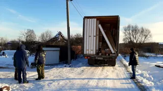 House, “Slavyanskiy Skit” design, Kadnikovo village: house kit delivery
