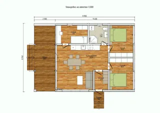 Haus nach Projekt „Chalet 76.3“, Gebiet Iwanowo: Projektgrundriss