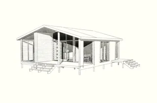 Haus 69 m², individuelles Projekt, SNT „Juschnyj-5“: Projektvisualisierung