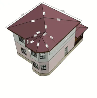 Haus 123,5 m² nach individuellem Projekt, Furmanov: Projektvisualisierung