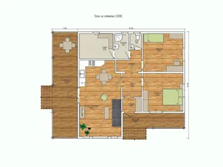 Haus nach individuellem Entwurf, Dorf Fedosovo: Grundriss des Projekts