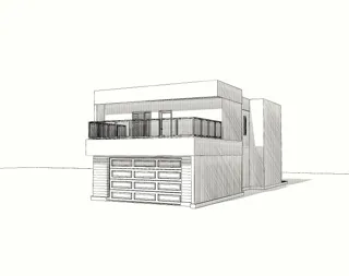 Haus nach Projekt „Grafit“, Siedlung Lyubashino: Projektvisualisierung