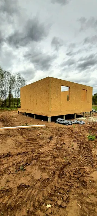 117 m² ev, “Vladimir” projesi, Serednyaya köyü: duvar montajı
