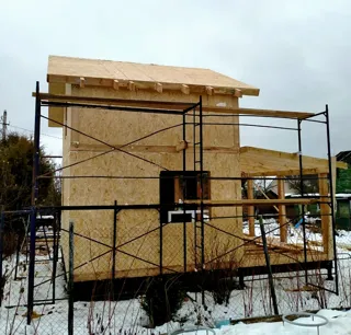 Dacha house, “Small country house” design, Karacharovo village: wall assembly