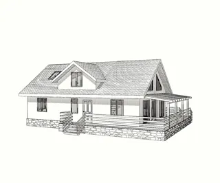 Custom-design house, Sankt-Peterburg: project rendering