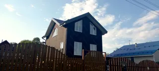 Haus nach Projekt „Dorofejewo“, Gebiet Nischni Nowgorod: Fassadenverkleidung