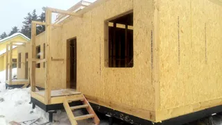 Haus nach Projekt „Minihotel“, Gebiet Iwanowo: Wandmontage