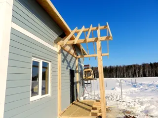House, “Forvard” design, Olimpiyskaya settlement village: facade finishing