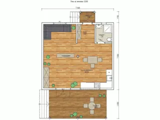 Haus nach individuellem Entwurf, Gartengemeinschaft SNT „Sarja“: Grundriss des Projekts