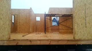 House based on the “Dilizhans 8x8” design, Moscow Region: wall assembly