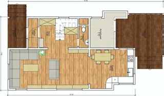 Haus nach Projekt „Sews“, Dorf Koltsovo: Projektgrundriss